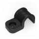 Крепеж-скоба пластиковая односторонняя для прямого монтажа черная в п/э д20 (50шт/600шт уп/кор) Промрукав
